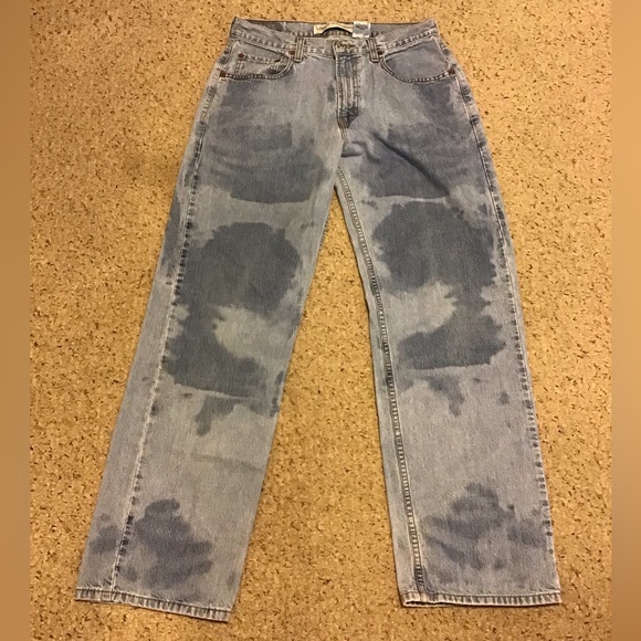 LEVIS MENS 569 DISTRESSED JEANS LOOSE STRAIGHT 30 x 32 VERY UNIQUE GUC LT WASH - Picture 1 of 3